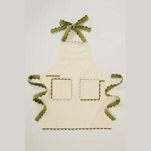 NEW Women's One Size Indira Embroidered Apron - Butter Yellow, by Anthropologie